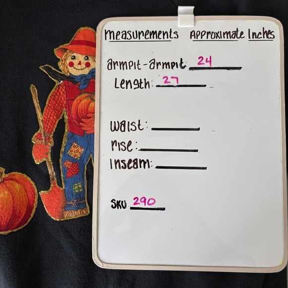 Vintage Halloween Sweatshirt Women's XL Pumpkin Scarecrow Puff Paint Teacher - Picture 13 of 14